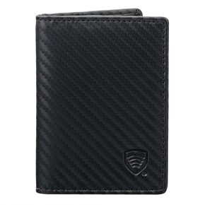Mały kompaktowy portfel na karty kredytowe z dodatkowym wyciąganym albumem (Czarny, Carbon)