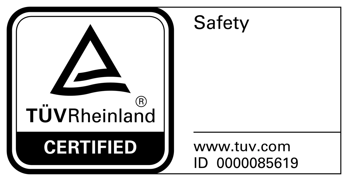 Znak TÜV Rheinland Certified, ID 0000085619