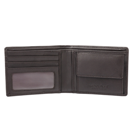 Antykradzieżowy portfel młodzieżowy z ochroną RFID (ciemny brąz)