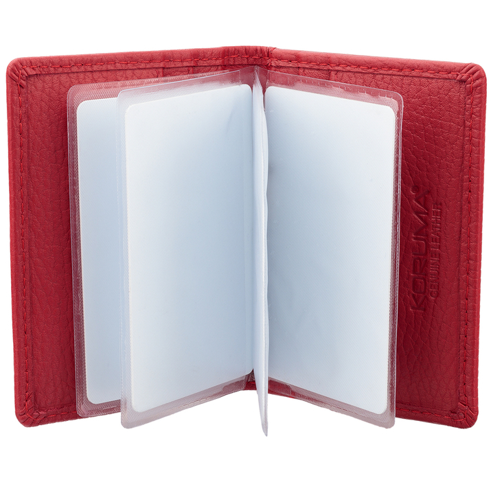 Małe damskie etui na karty zbliżeniowe RFID (czerwony)