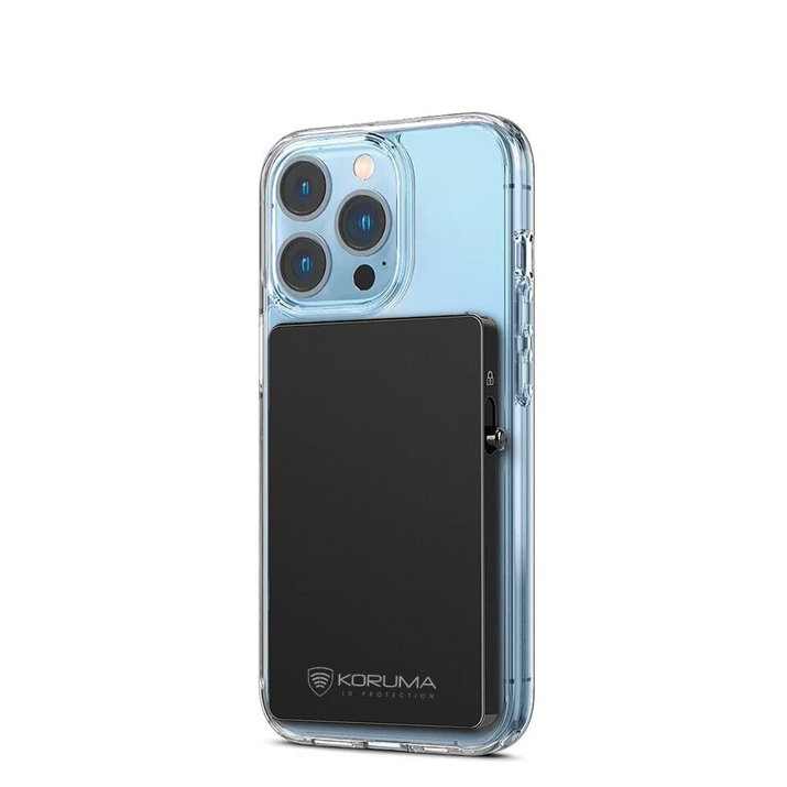 Aluminiowe etui z wysuwanymi kartami i miejscem na AirTag od Apple (czarny)