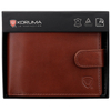 Portfel Męski Skórzany Antykradzieżowy RFID (brąz)