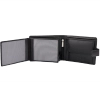 Zapinany portfel męski skórzany z ochroną RFID BLOCK (czarny, carbon)
