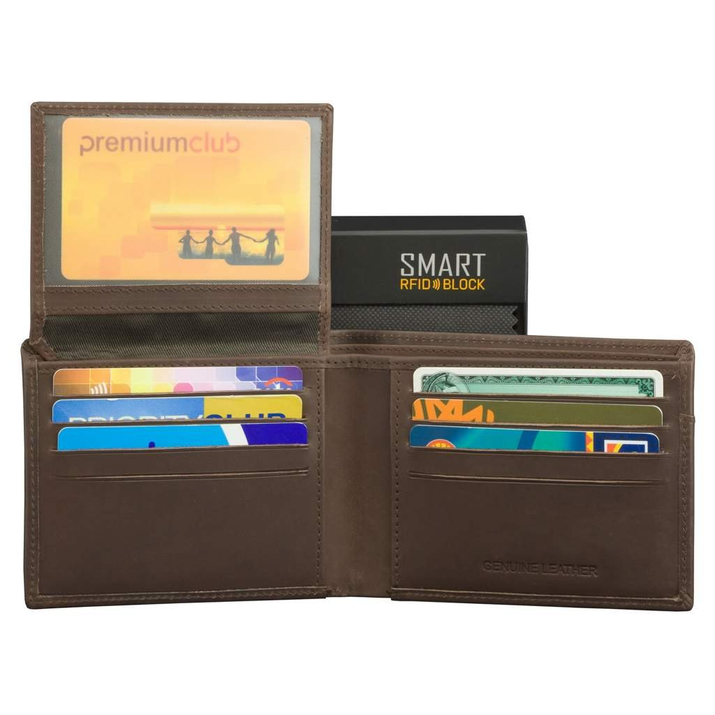Portfel na karty SMART RFID BLOCK (brąz mat)