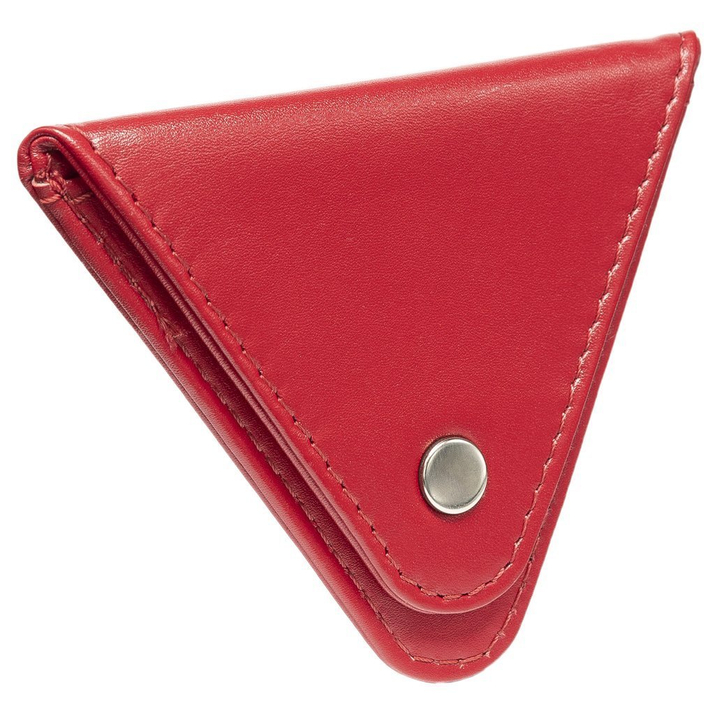 Bilonówka damska skórzana na monety (czerwony)