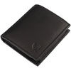 Mały młodzieżowy portfel skórzany z ochroną RFID (czarny)