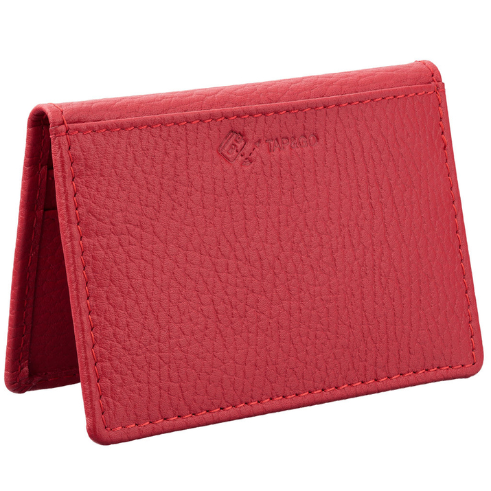 Małe damskie etui na karty zbliżeniowe RFID (czerwony)
