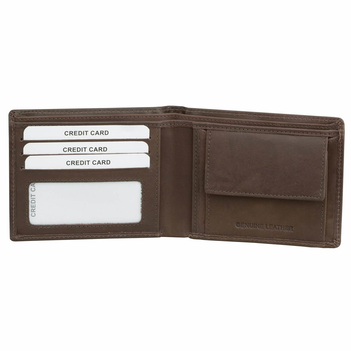 Antykradzieżowy portfel młodzieżowy 3w1 z ochroną RFID BLOCK (brąz)