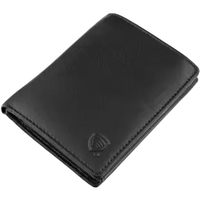 Portfel skórzany męski z zabezpieczeniem RFID BLOCK (czarny)
