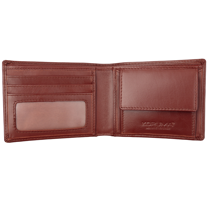 Antykradzieżowy portfel młodzieżowy z ochroną RFID (brąz)