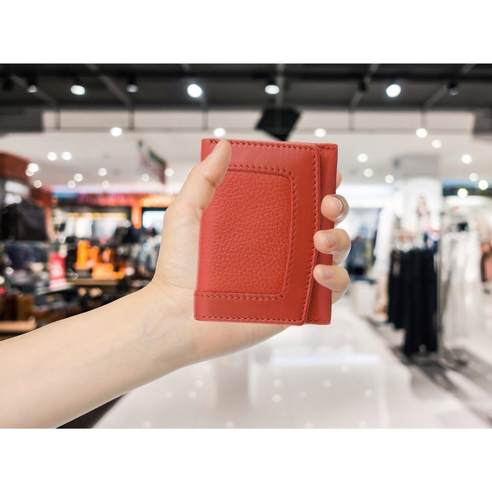 Mała portmonetka damska z ochroną RFID (czerwony)