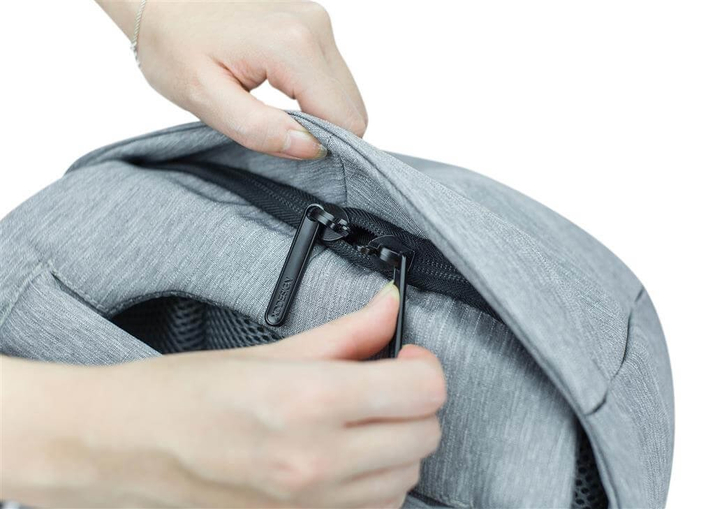 Plecak antykradzieżowy na laptopa oraz tablet Bobby Compact (Szary-Błękitny)