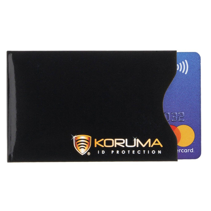 Ekranowane etui chroniące przed nieautoryzowanym odczytem kart zbliżeniowych - kolor czarny złote logo