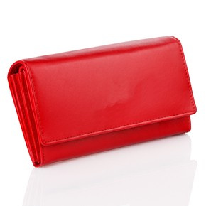 Kolorowy portfel damski skórzany portmonetka RFID czarny