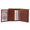 Bardzo mały portfel skórzany męski RFID BLOCK (brązowy)