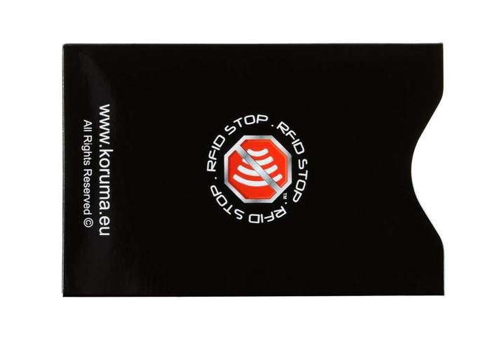 Ekranowane etui chroniące przed nieautoryzowanym odczytem kart zbliżeniowych - kolor czarny złote logo