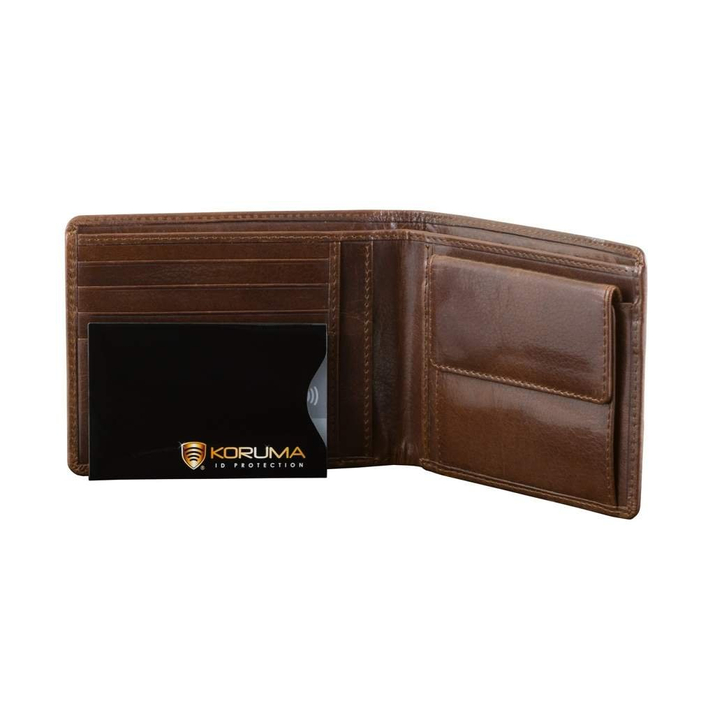 Etui na karty zbliżeniowe - Koruma (pionowe, czarne, złote logo) zestaw 10szt.