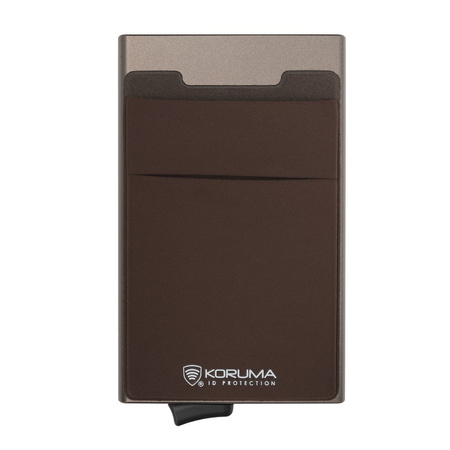 Aluminiowy etui na karty z ochroną kart zbliżeniowych RFID (Brąz)