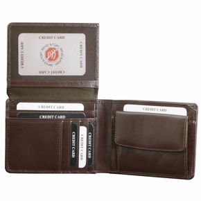 Portfel chroniący karty zbliżeniowe RFID - ELEGANCE (Brązowy)