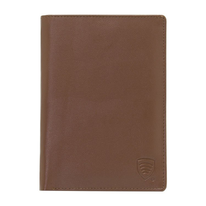 Portfel chroniący karty zbliżeniowe oraz paszport biometryczny (Brązowy)