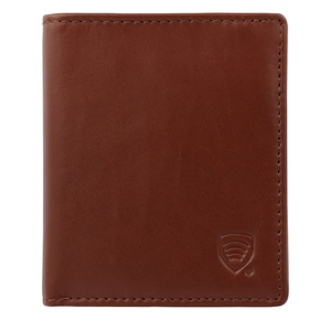 Bardzo mały portfel skórzany męski RFID BLOCK (brązowy)