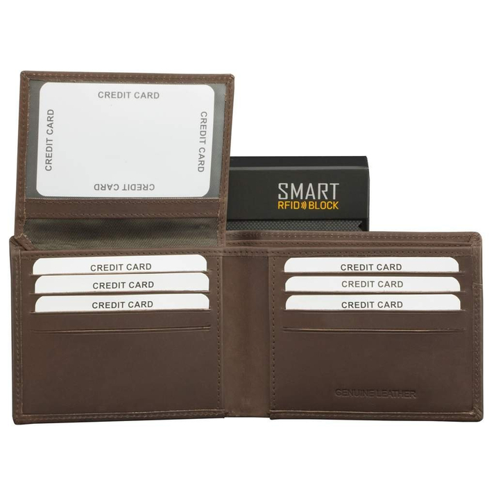 Portfel na karty SMART RFID BLOCK (brąz mat)