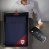 Ochrona keyless na kluczyk samochodowy - etui materiałowe (granatowy/bordowy)