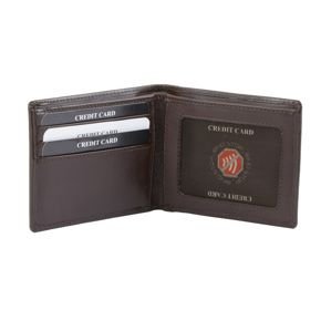 Ultra cienki portfel na banknoty oraz karty zbliżeniowe (Brązowy)