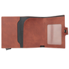 Portfel męski z kieszenią na bilon oraz aluminiowym etui z wysuwanymi kartami (jasny brąz)