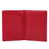Skórzany portfel podróżny na karty oraz dokumenty zbliżeniowe (czerwony)