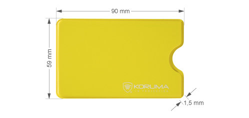 Plastikowe etui antykradzieżowe na kartę RFID (żółty)