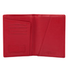 Skórzany portfel podróżny na karty oraz dokumenty zbliżeniowe (czerwony)