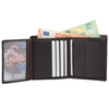 Bardzo mały portfel skórzany męski RFID BLOCK (brązowy)