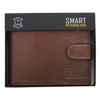 Portfel Męski Skórzany Antykradzieżowy RFID (brąz)