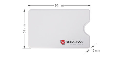 Plastikowe etui antykradzieżowe RFID na kartę plastikową (biały)