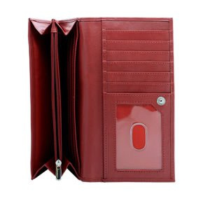 Damski portfel chroniący karty zbliżeniowe (Czerwony)