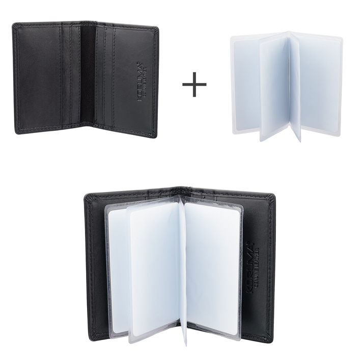 Mały kompaktowy portfel na karty z dodatkowym albumem (czarny)