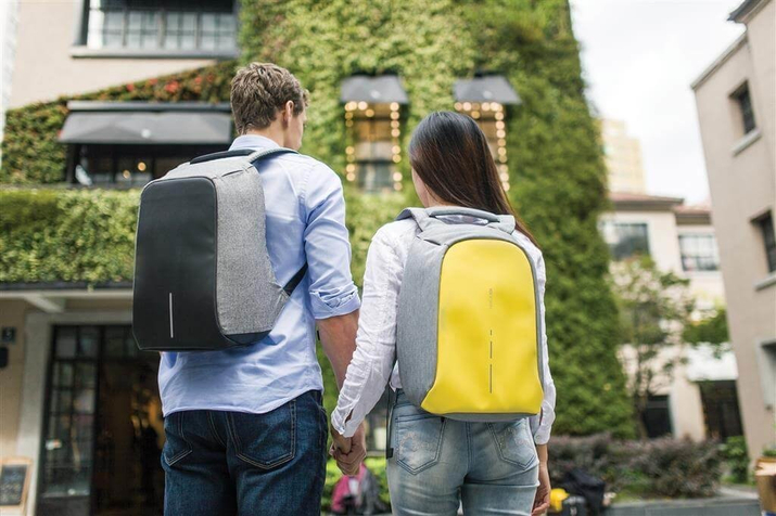 Plecak antykradzieżowy na laptopa oraz tablet Bobby Compact (Szary-Żółty)