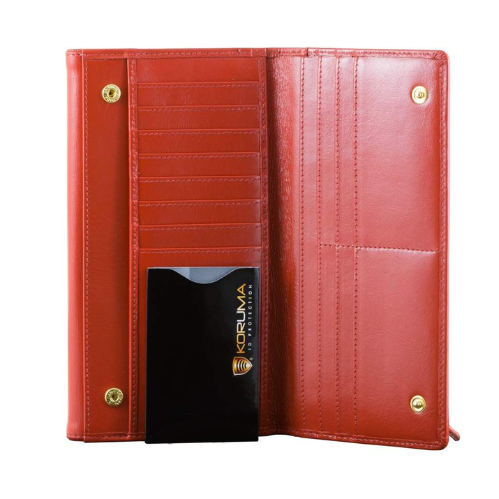 Etui na karty zbliżeniowe - Koruma (pionowe, czarne, złote logo) zestaw 10szt.