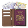 Portfel chroniący karty zbliżeniowe oraz paszport biometryczny (Brązowy)