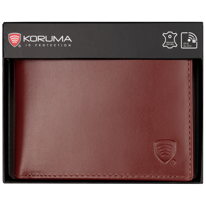 Antykradzieżowy portfel młodzieżowy z ochroną RFID (brąz)