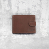 Portfel Męski Skórzany Antykradzieżowy RFID (brąz)