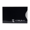 Etui na karty zbliżeniowe - Koruma (pionowe, czarne, srebrne logo) zestaw 5szt.