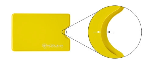 Przesunięcie krawędzi w etui do łatwego wyciągania karty