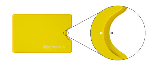 Plastikowe etui antykradzieżowe na kartę RFID (żółty)