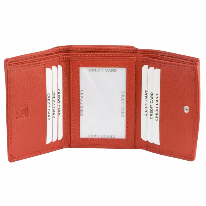 Mała portmonetka damska z ochroną RFID (czerwony)