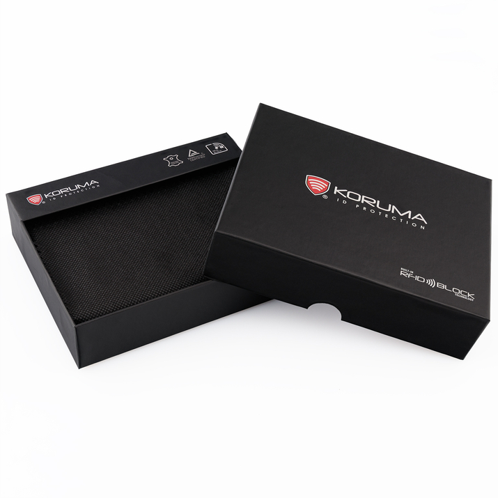 Antykradzieżowy portfel młodzieżowy z ochroną RFID (brąz)