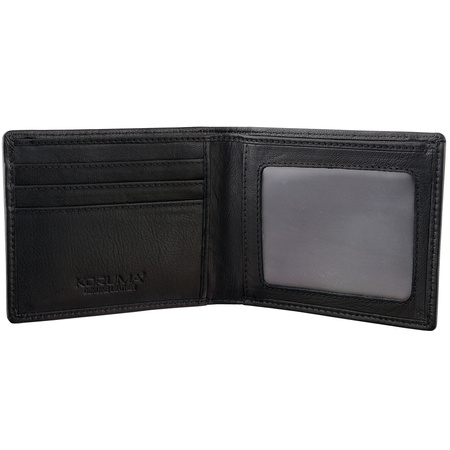 Cienki portfel na karty i banknoty typu SLIM (czarny, carbon)