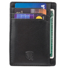 Ultra Slim skórzane etui na karty RFID do marynarki (Czarny mat)