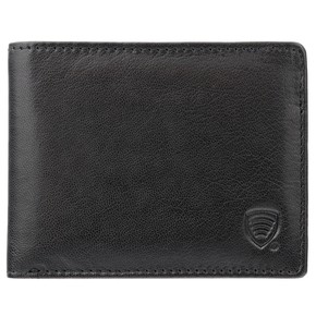 Mały portfel męski skórzany z ochroną RFID (czarny)